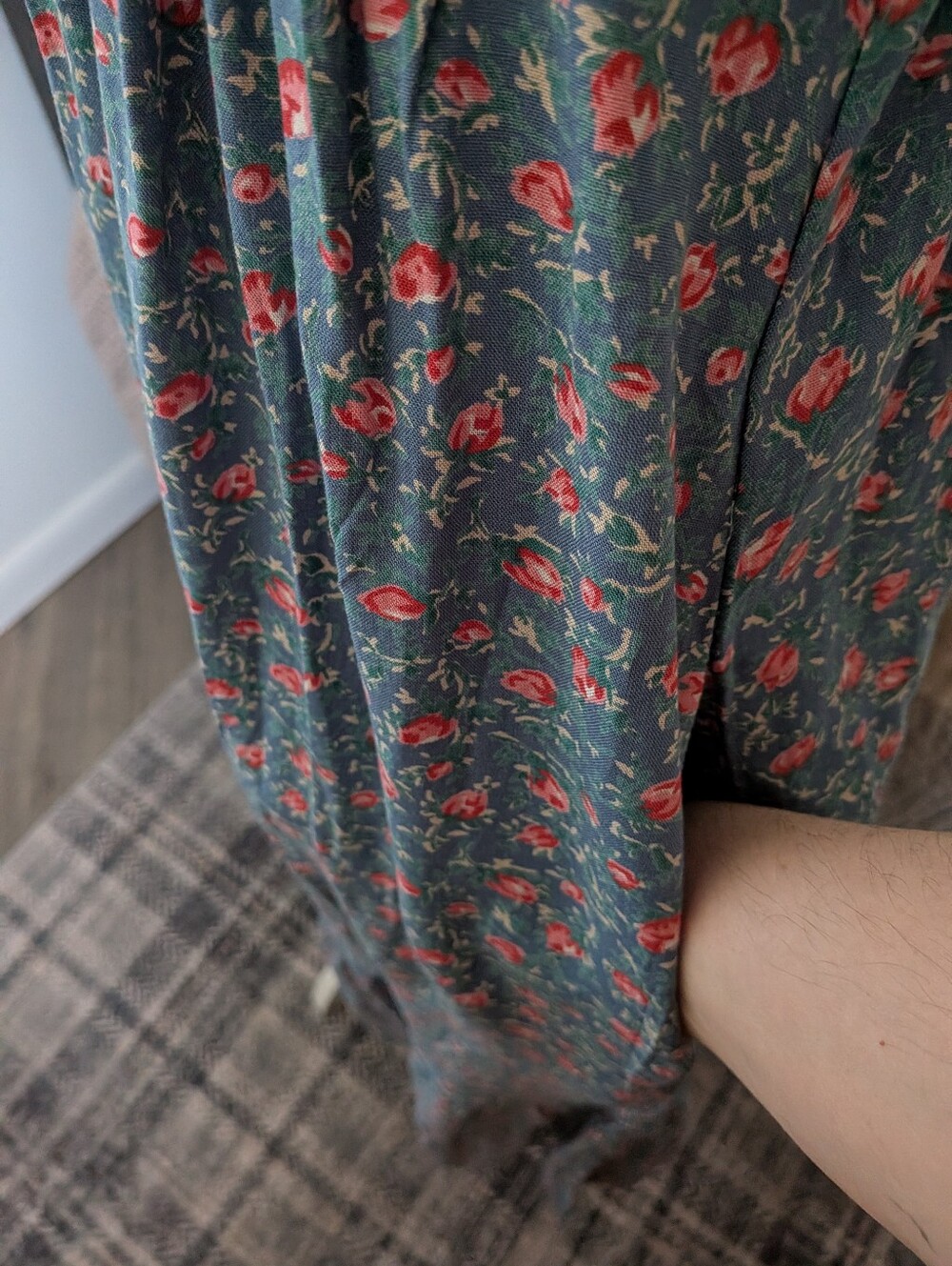 April Cornell Modern Prairie Rosebud Floral Dress Blue L - Picture 4 of 12